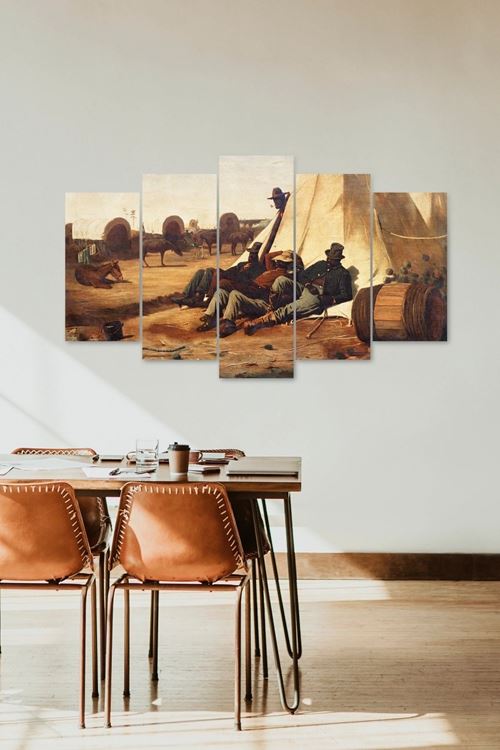 İnsan Manzarası 5 Parçalı Mdf Tablo 60 x 100