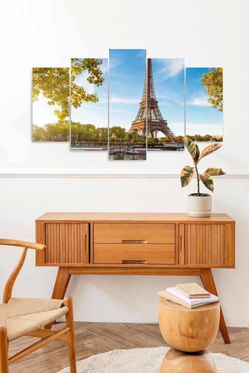 Eyfel Kulesi 5 Parçalı Mdf Tablo 60 x 100