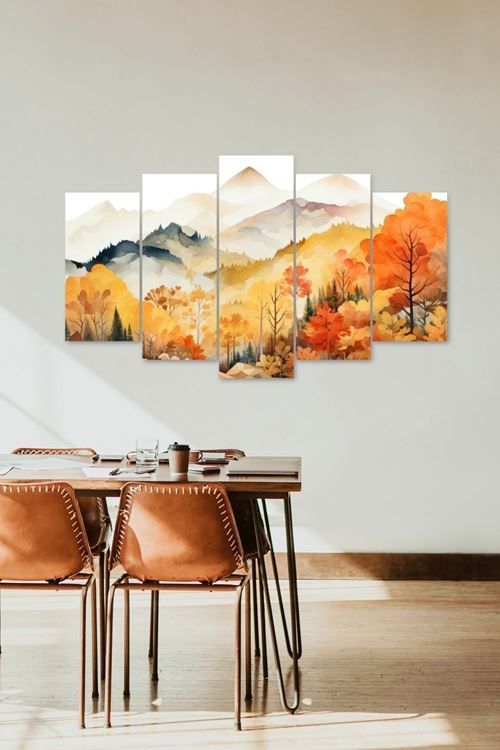 Manzara Doğa 5 Parçalı Mdf Tablo 60 x 100