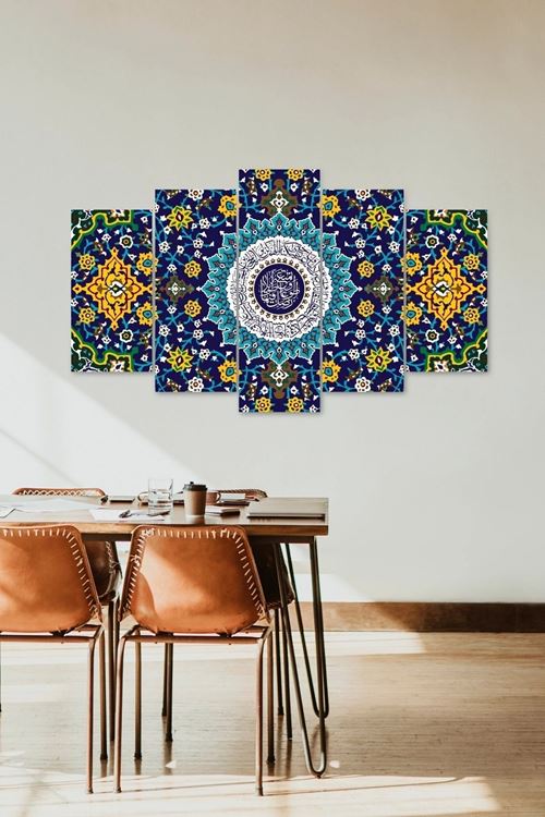 Hat Portre 5 Parçalı Mdf Tablo 60 x 100