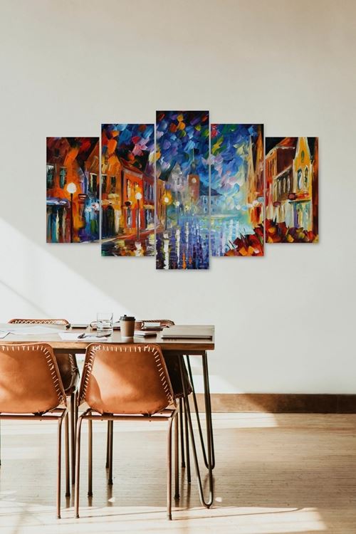 Deniz Manzarası 5 Parçalı Mdf Tablo 60 x 100