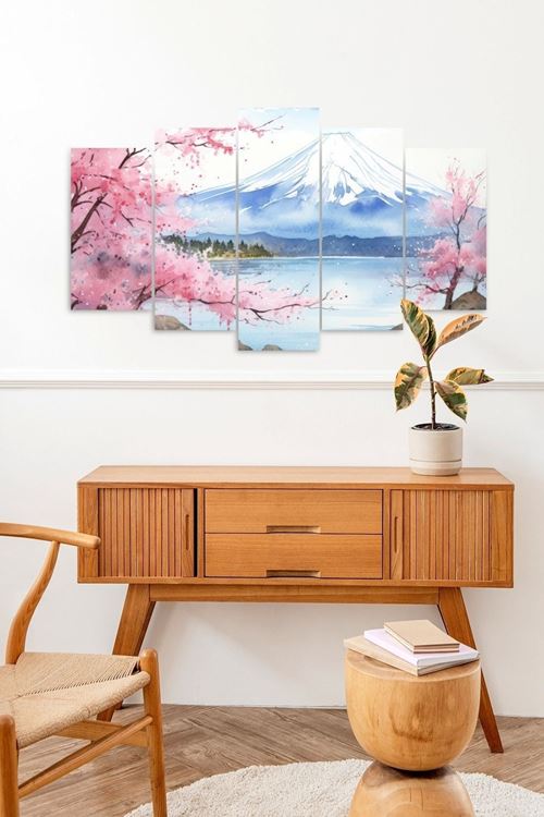 Manzara Doğa 5 Parçalı Mdf Tablo 60 x 100