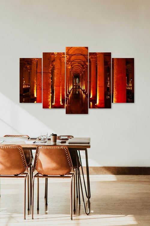 Ateşten Yollar 5 Parçalı Mdf Tablo 60 x 100