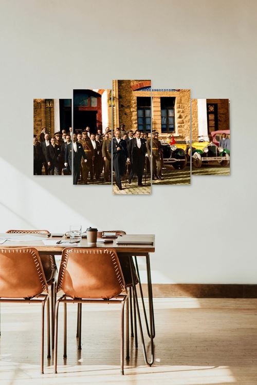Atatürk TBMM 5 Parçalı Mdf Tablo 60 x 100