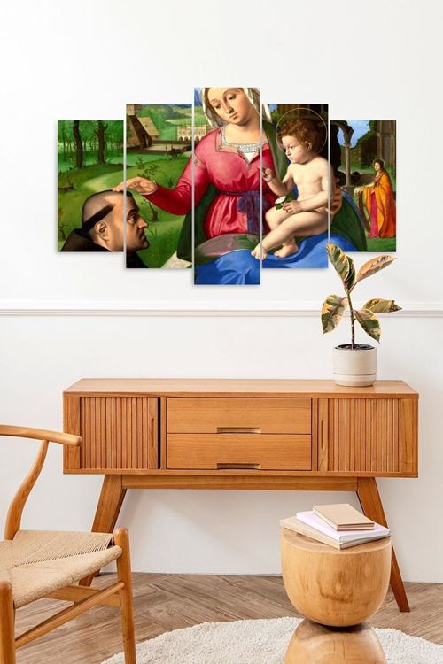 Anne ve Bebek 5 Parçalı Mdf Tablo 60 x 100