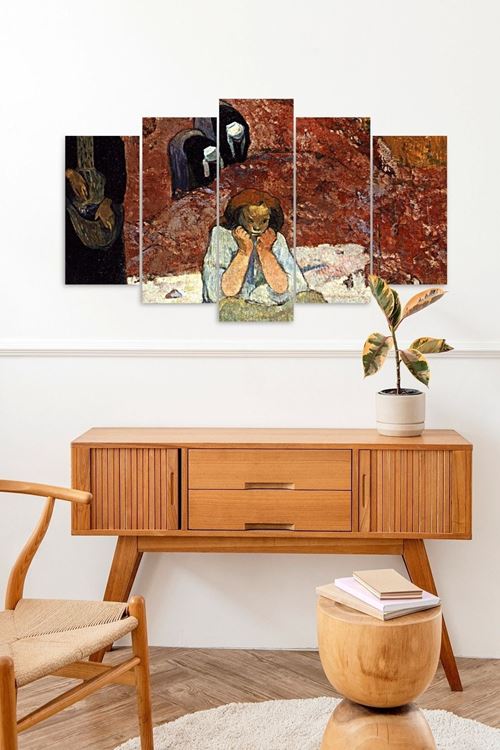 Düşündüren Tablo 5 Parçalı Mdf Tablo 60 x 100