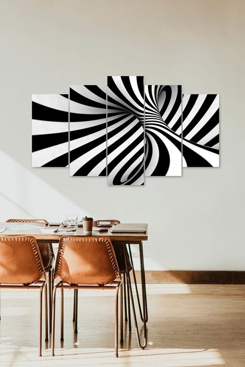 Opalizm Manzarası 5 Parçalı Mdf Tablo 60 x 100