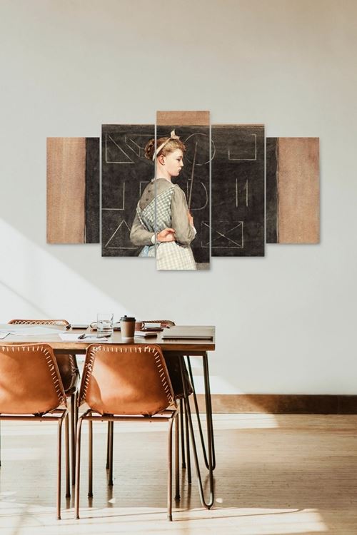 Kadın Manzarası 5 Parçalı Mdf Tablo 60 x 100