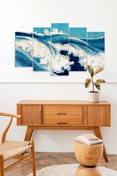 Deniz Manzarası 5 Parçalı Mdf Tablo 60 x 100
