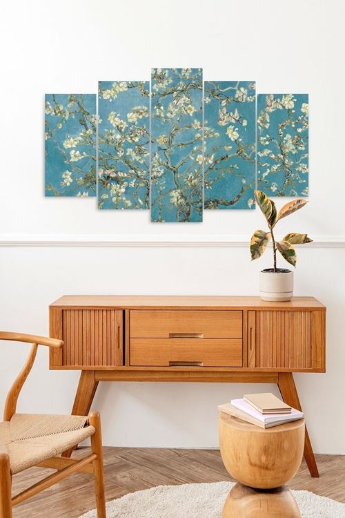 Doğa Çiçekler 5 Parçalı Mdf Tablo 60 x 100