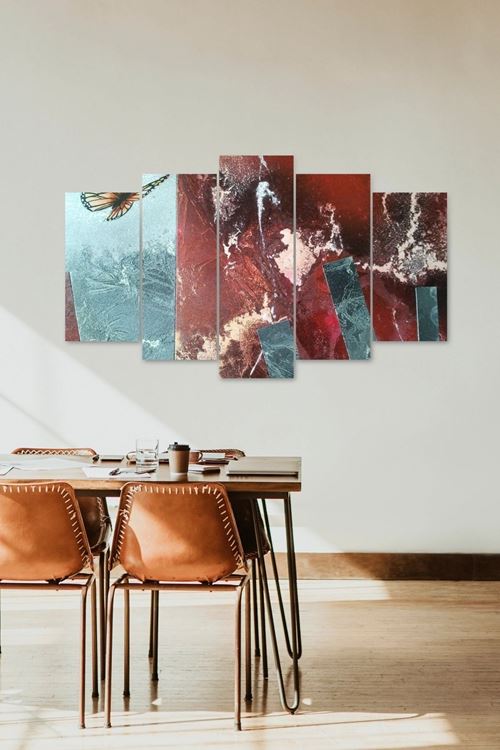 Düşündüren Manzara 5 Parçalı Mdf Tablo 60 x 100