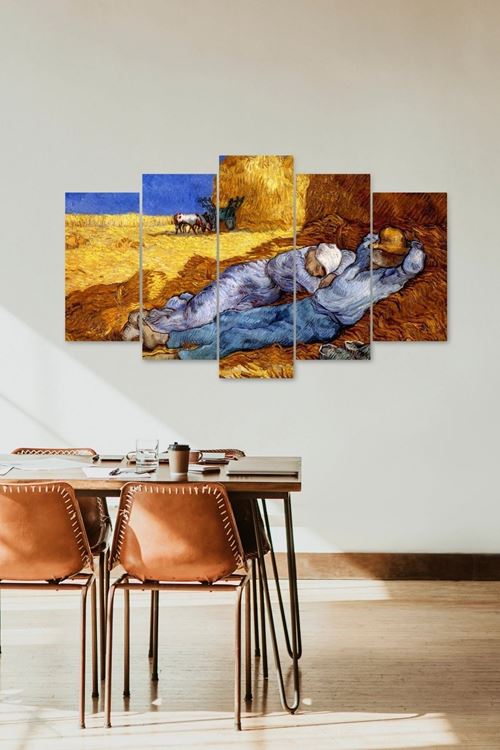 İnsan Manzara 5 Parçalı Mdf Tablo 60 x 100