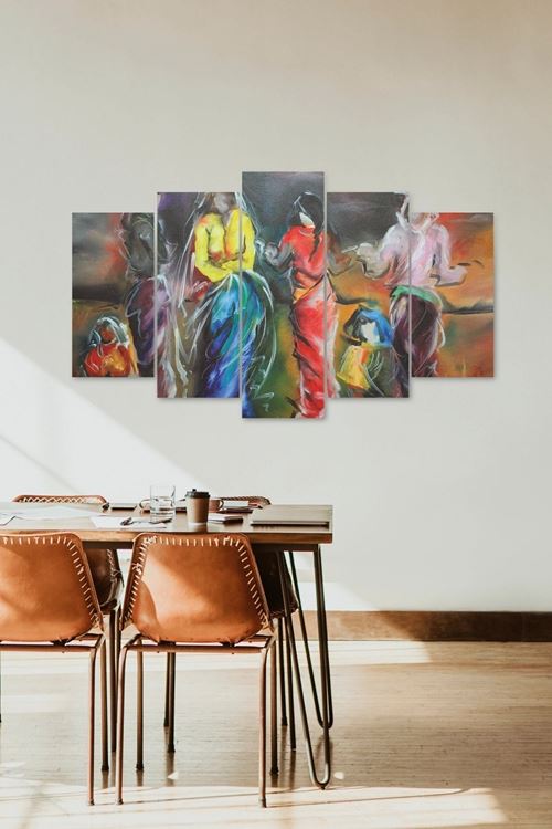 Düşündüren Tablo 5 Parçalı Mdf Tablo 60 x 100