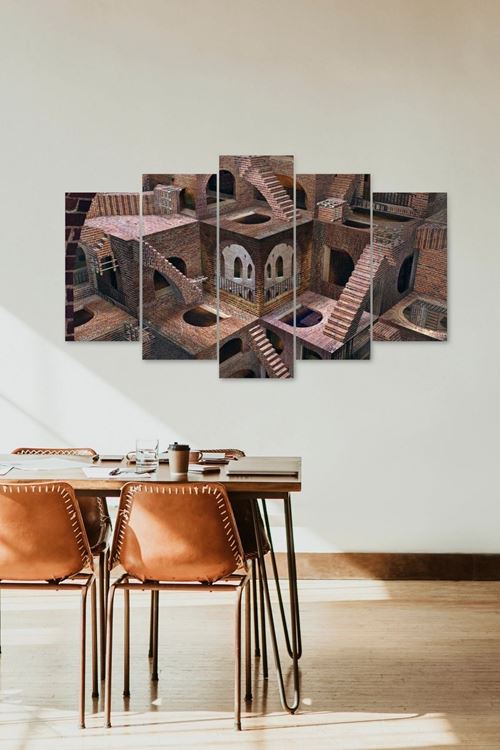 Düşündüren Manzara 5 Parçalı Mdf Tablo 60 x 100