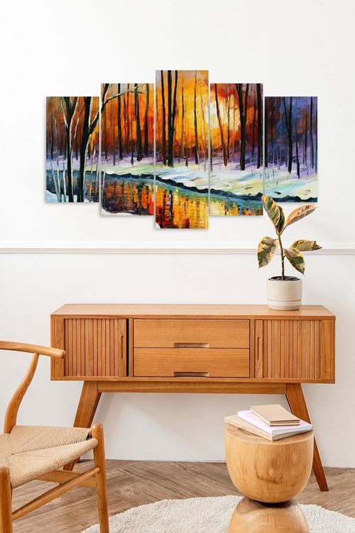 Manzara 5 Parçalı Mdf Tablo