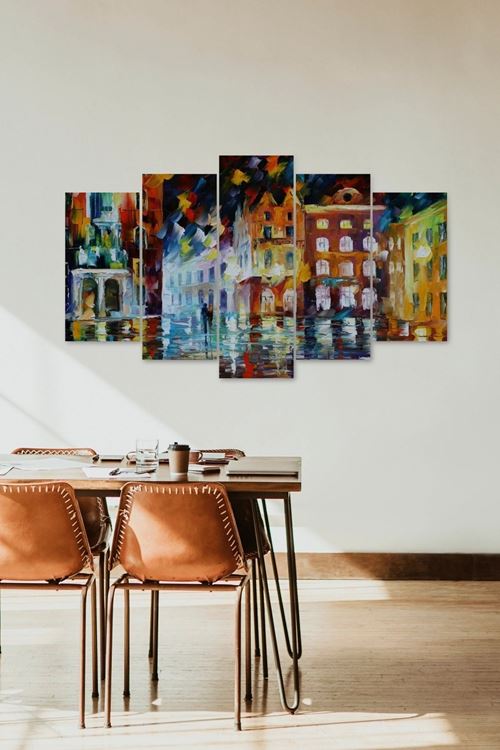 Sonbahar Yağmur 5 Parçalı Mdf Tablo 60 x 100