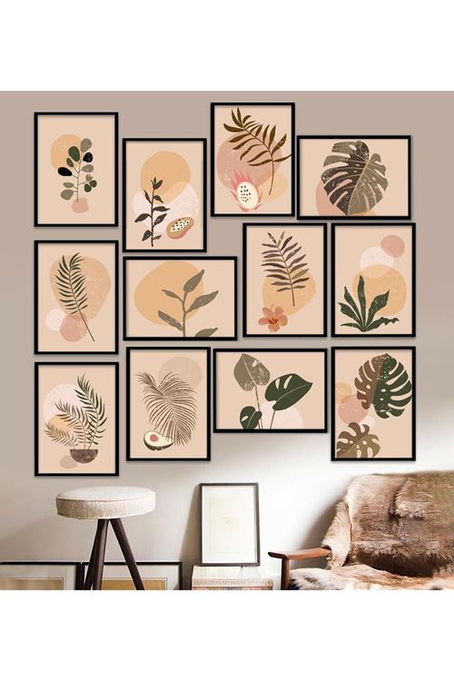 12 Parça Çerçeve Görünümlü Mdf Tablo Seti 15 x 20