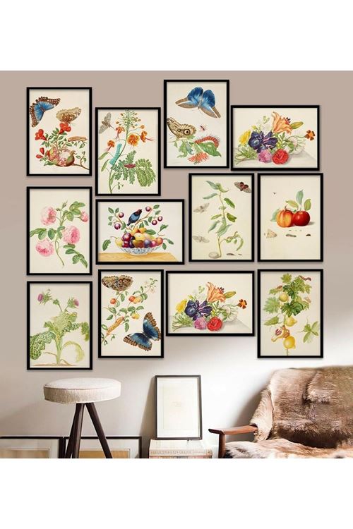 12 Parça Çerçeve Görünümlü Mdf Tablo Seti 15 x 20