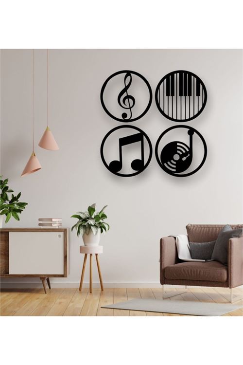 Müzik Nota Dekoratif Tablo 80 x 80