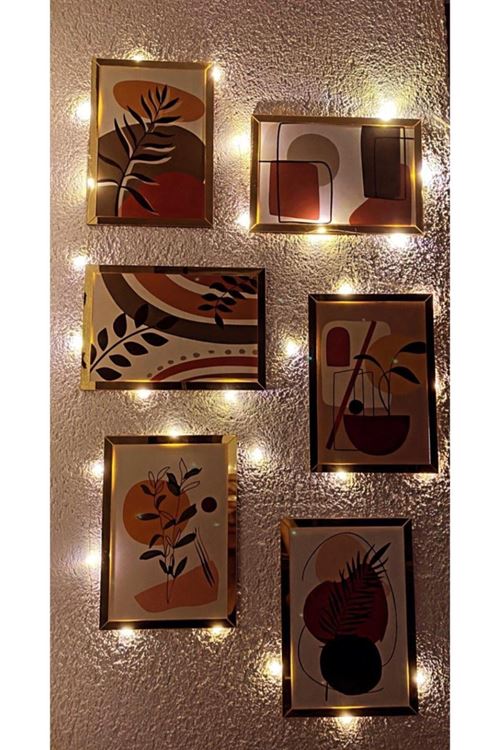 6 Parça Çerçeveli Mdf Tablo 15 x 20