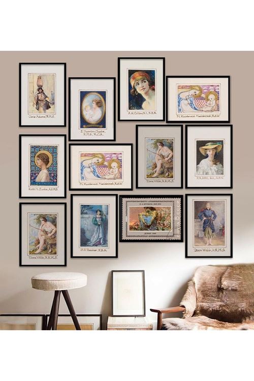 12 Parça Çerçeve Görünümlü Mdf Tablo Seti 15 x 20