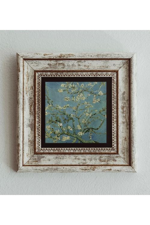 Vincent Van Gogh Çerçeveli Taş Tablo , Çerçeveli Taş Duvar Dekoru 20 cm