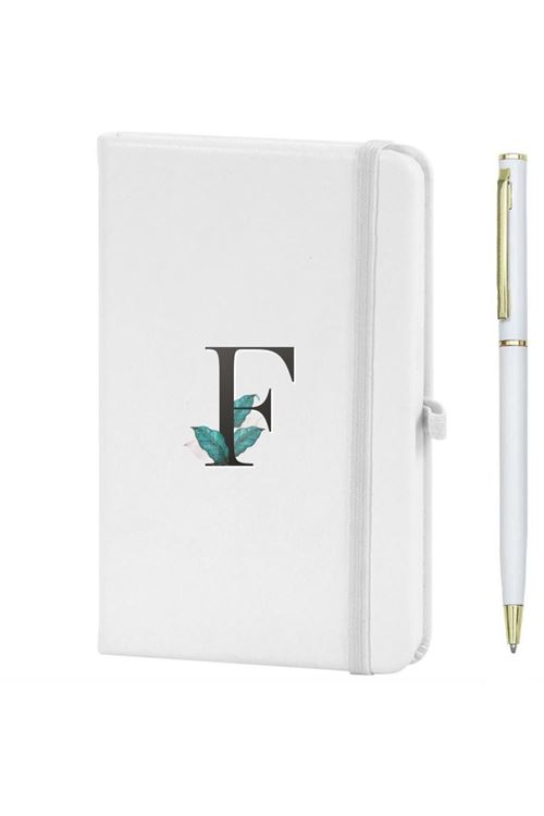F Harfi Çiçek Baskılı Defter