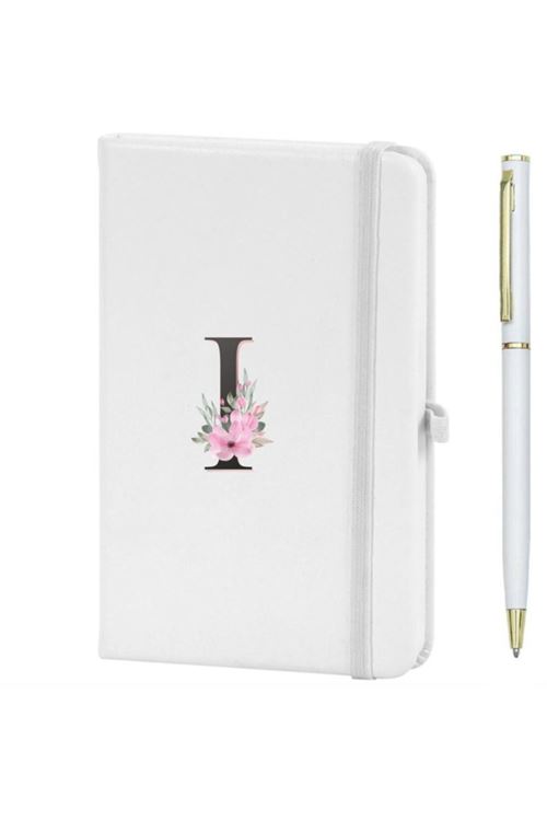 I Harfi Çiçek Desen Baskılı Defter