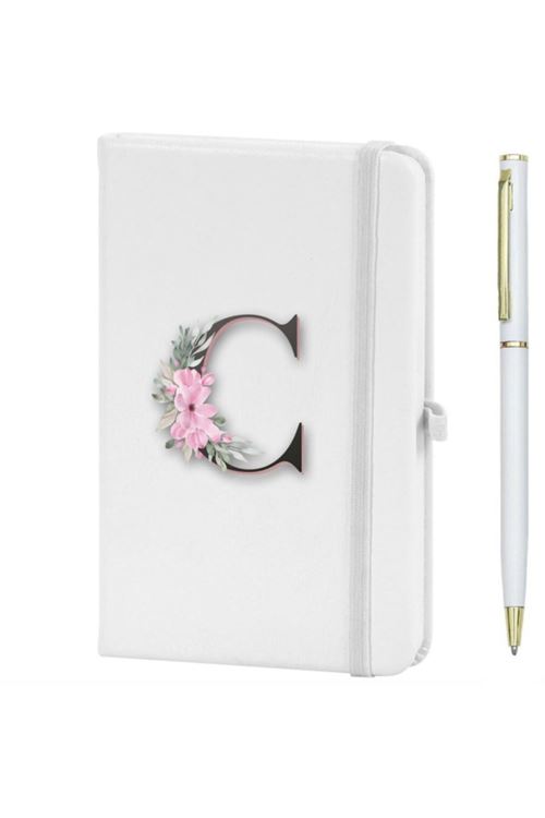 G Harfi Çiçek Desen Baskılı Defter