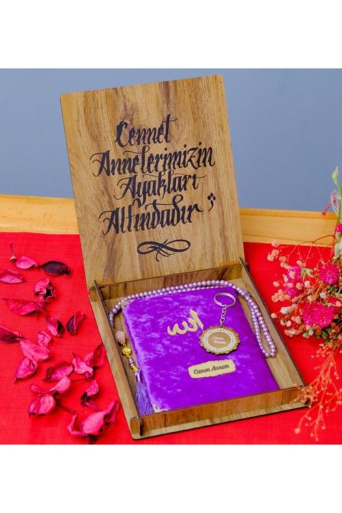 Anneler Günü Hediyesi Mor Renk Yasini Şerif Seti