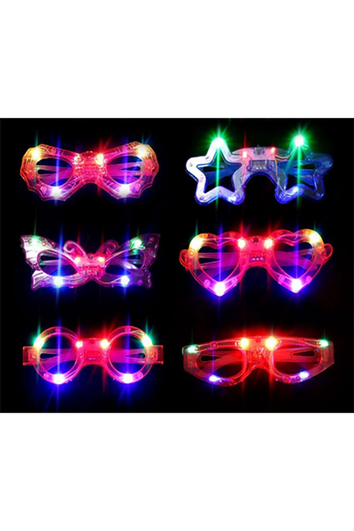 Led Işıklı Yanar Söner Parti Gözlüğü Seti 6 Adet