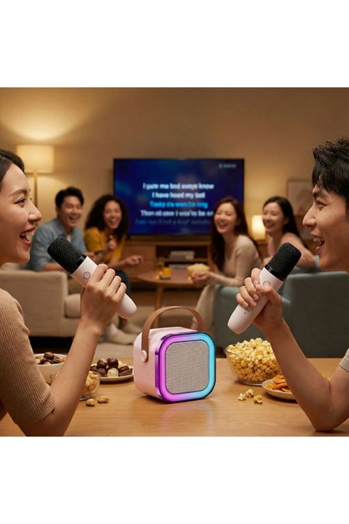 Çift Mikrofonlu Hoparlör Bluetooth - FM - USB Özellikli