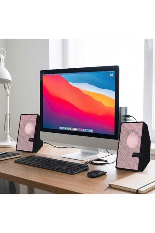 Pembe USB 2.0 + 3.5mm USB Hoparlör