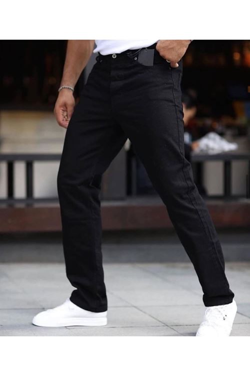 Erkek Siyah Baggy Jean