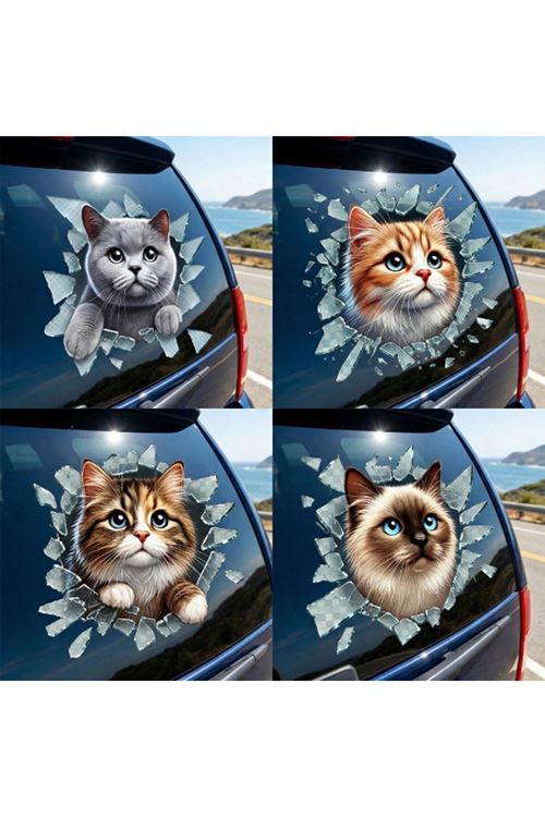 Fulcar Kedi Tasarımlı Araç Stickerı