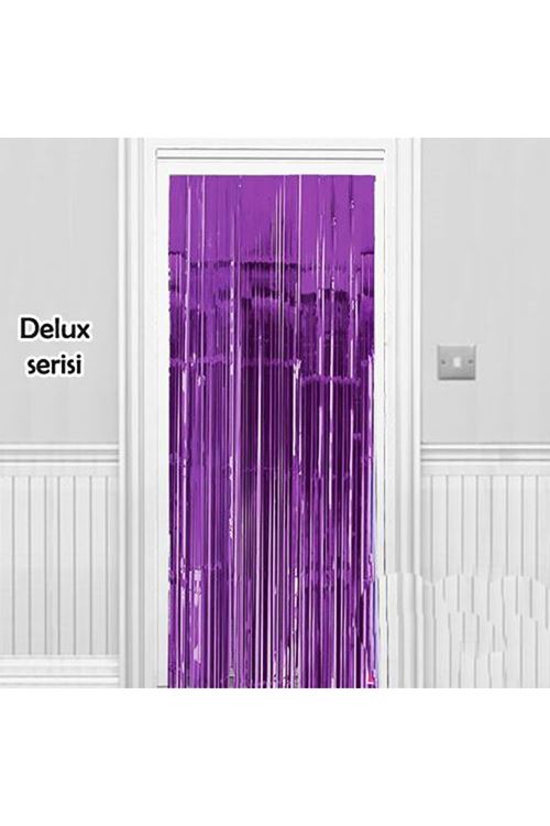 Işıltılı Duvar ve Kapı Perdesi Mor Renk