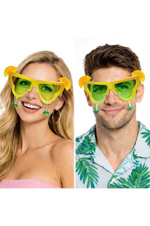 Sarı Margarita Bardak Şeklinde Parti Gözlüğü