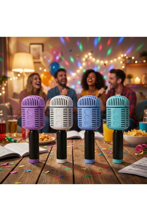 Kablosuz Hoparlörlü Karaoke Mikrofonu
