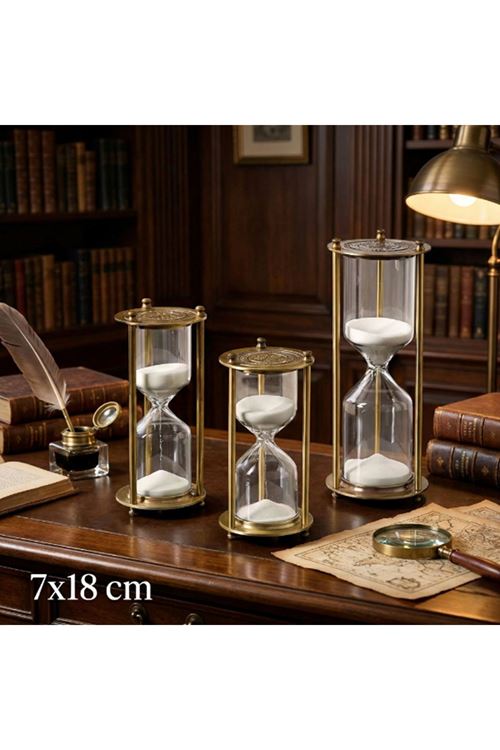 Dekoratif Cam Kum Saati 7x18 cm