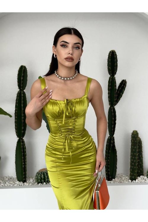 PAG İP ASKILI ELBİSE