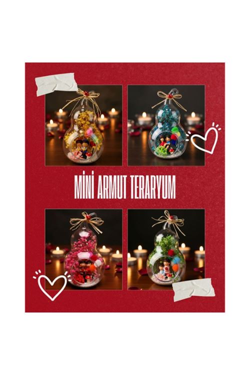 Mini Armut Teraryum - Özel Gün Hediyesi