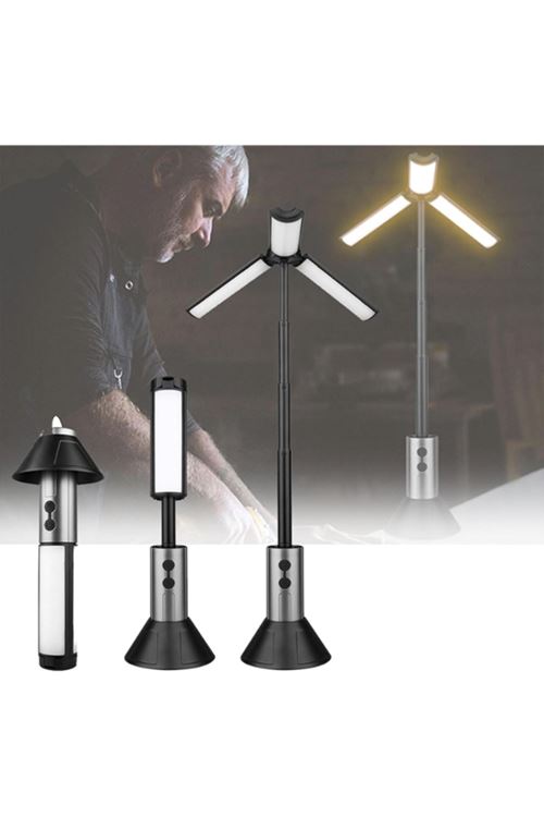 Teleskopik Şarj Edilebilir Çadır Kamp Işığı