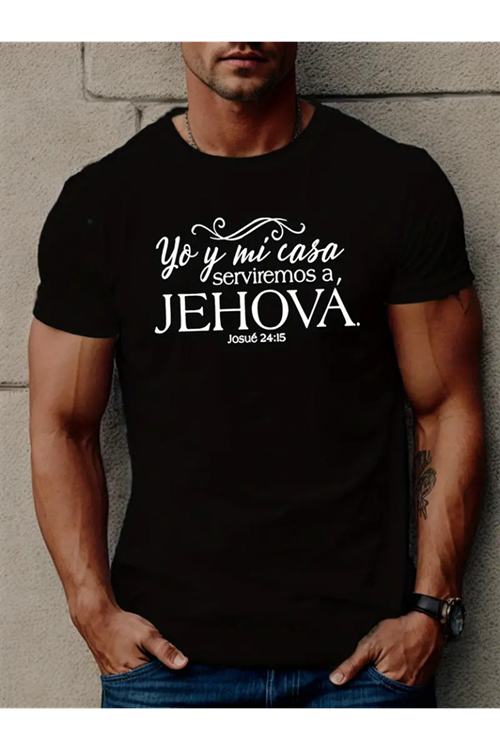 Erkek Jehova Baskılı Süprem T-shirt
