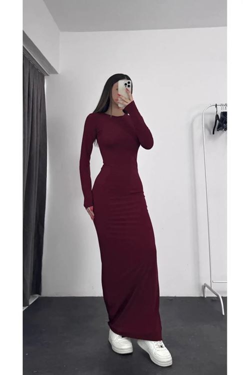Kadın Uzun Kollu Maxi Elbise