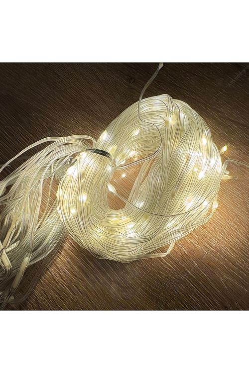 2x2 Perde 192 LED Sarı Işık - 8 Fonksiyonlu