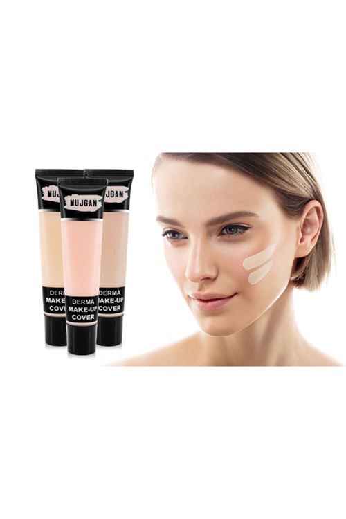 3'lü Derma Porselen Makyaj Tüp Kapatıcı Seti