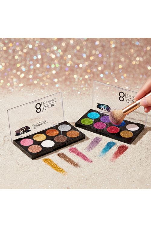 8 Renk Glitter Far Paleti - 2'li Set