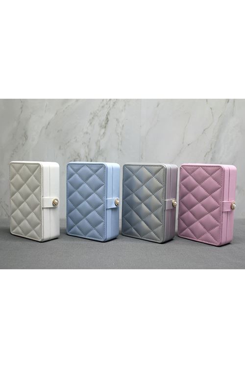 16x11 cm Deri Kaplamalı Makyaj Ve Takı Kutusu