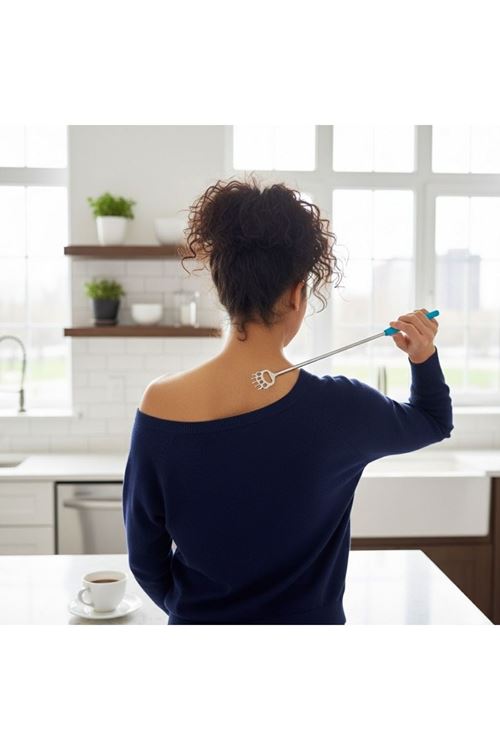 TBL Dekor® Pratik Kolay Teleskopik Metal Sırt Kaşıma Kaşağı Aleti Aparatı