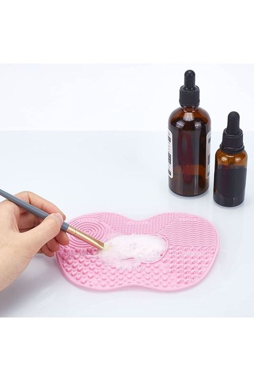 TBL Dekor® Pratik Kolay Makyaj Fırçası Temizleme Matı Aparatı Aleti